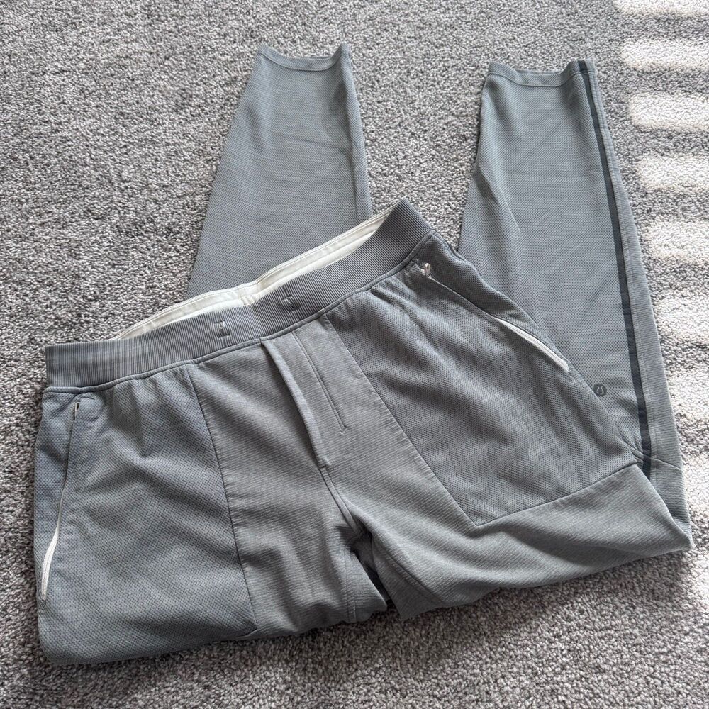 Lululemon Textured Tech Jogger Sweatpants Men's Size XL Heather Grey Vapor